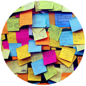 Circle of Post its