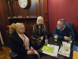 Rachel, Orla and Paul at the launch of wwhs Journal 13 Hollywood Inn November 20th 2025