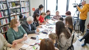 A workshop in the library